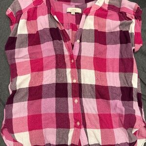 LOFT Plaid top